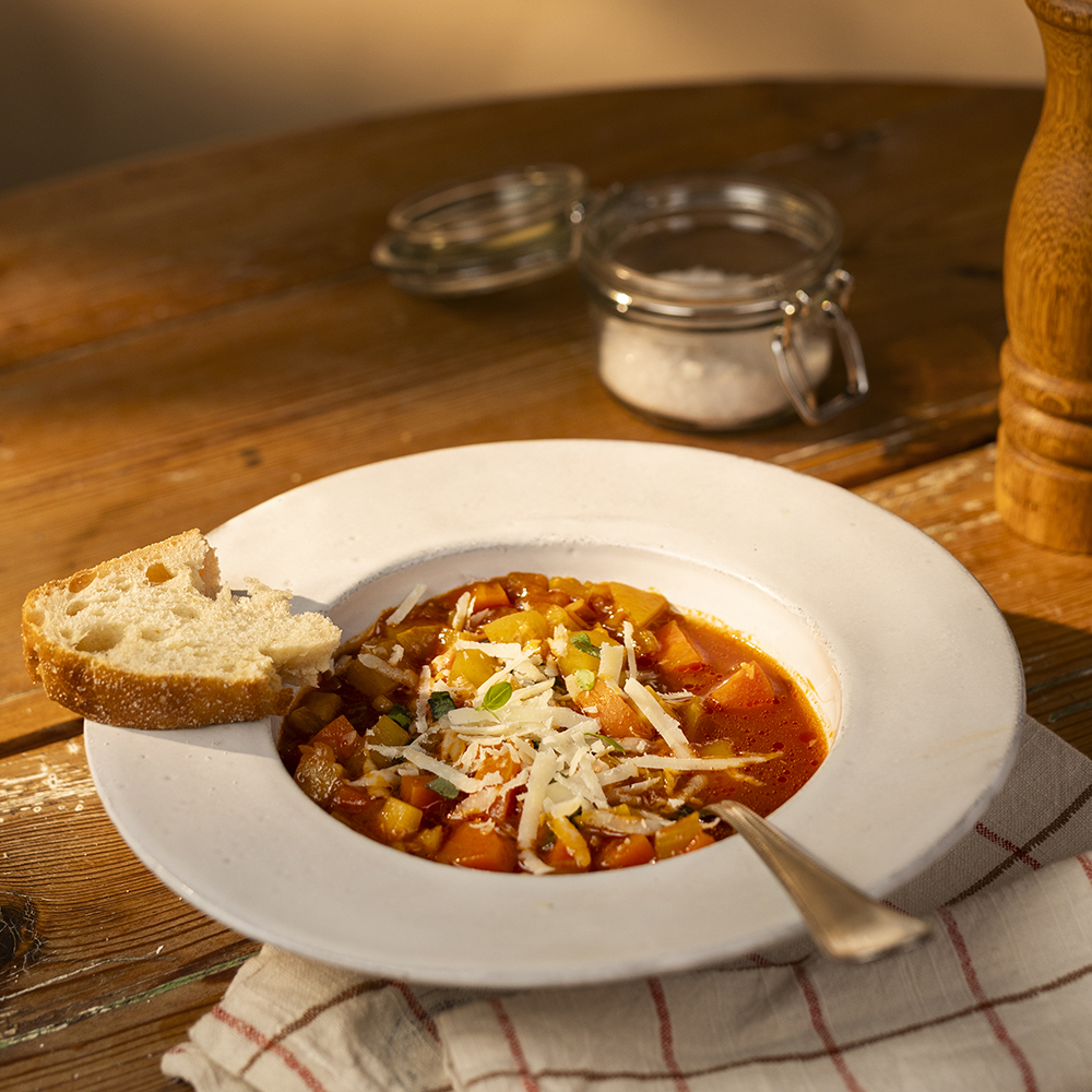 Minestronesoppa med Grana Padano