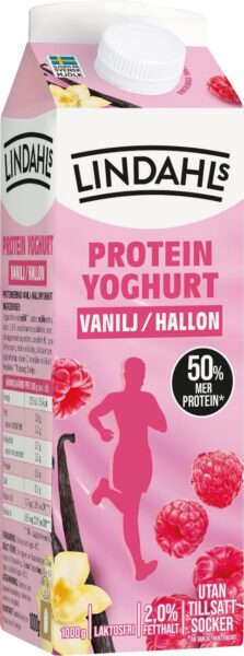 Proteinyoghurt Vanilj Hallon, Laktosfri