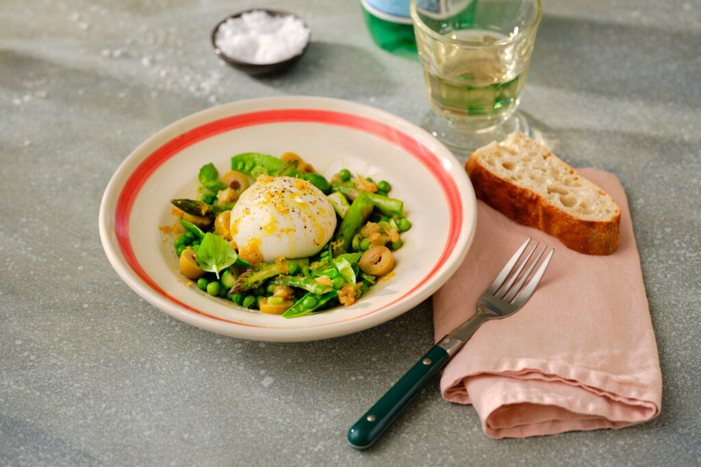 Ljummen sallad med Burrata