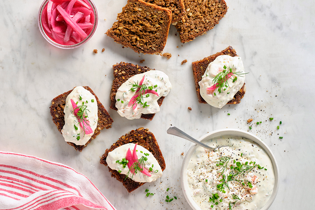 Rillettes på färskost och rökt lax