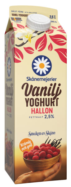 Vaniljyoghurt Hallon 2,5%