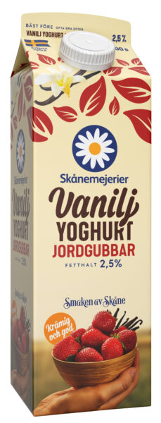 Vaniljyoghurt Jordgubb 2,5%